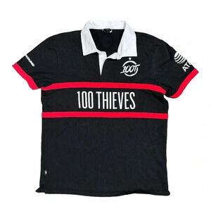 100  Thieves Sniper 2022 Black Primary Rugby Jersey Gaming Mens Medium